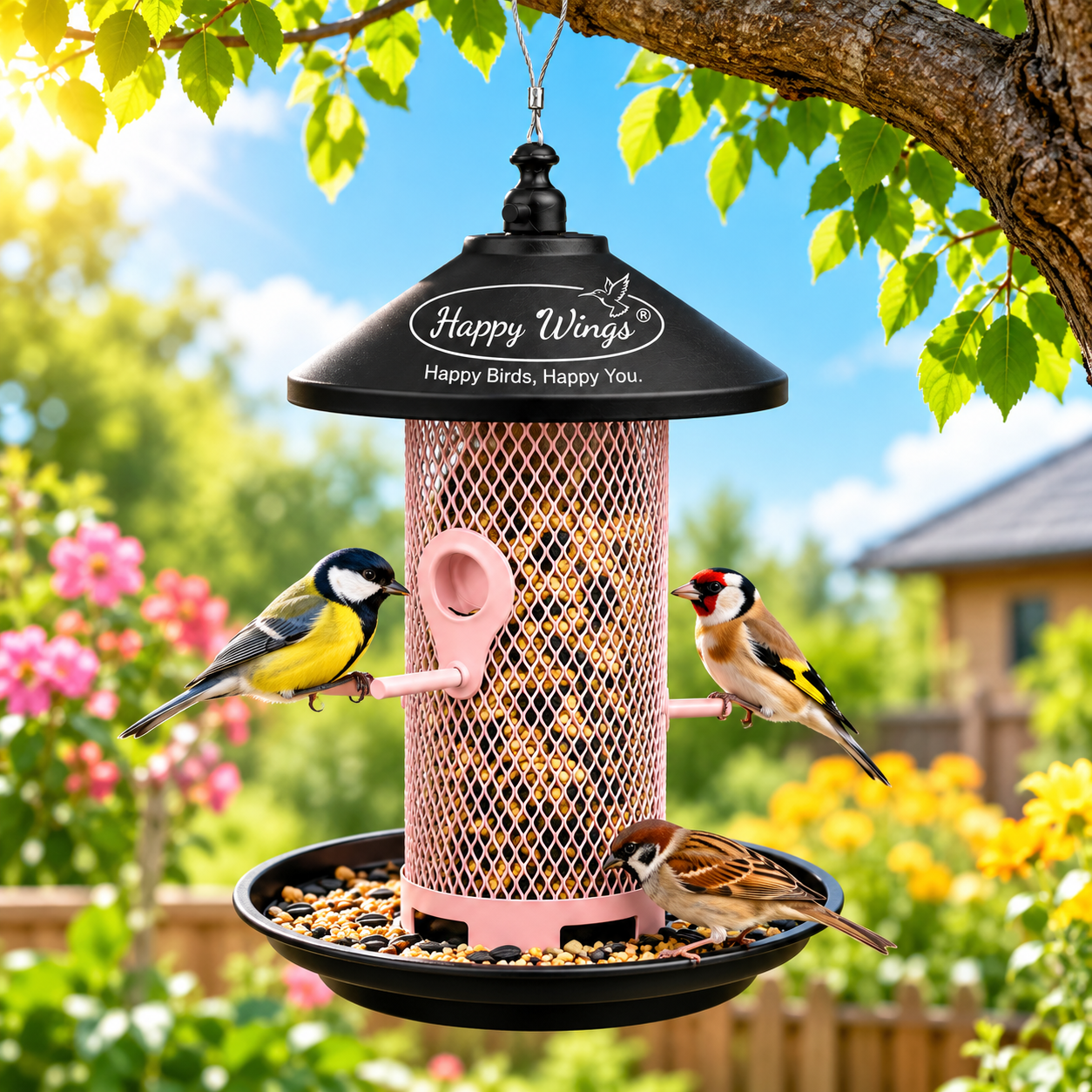 Metal Mesh Tube Bird Feeder