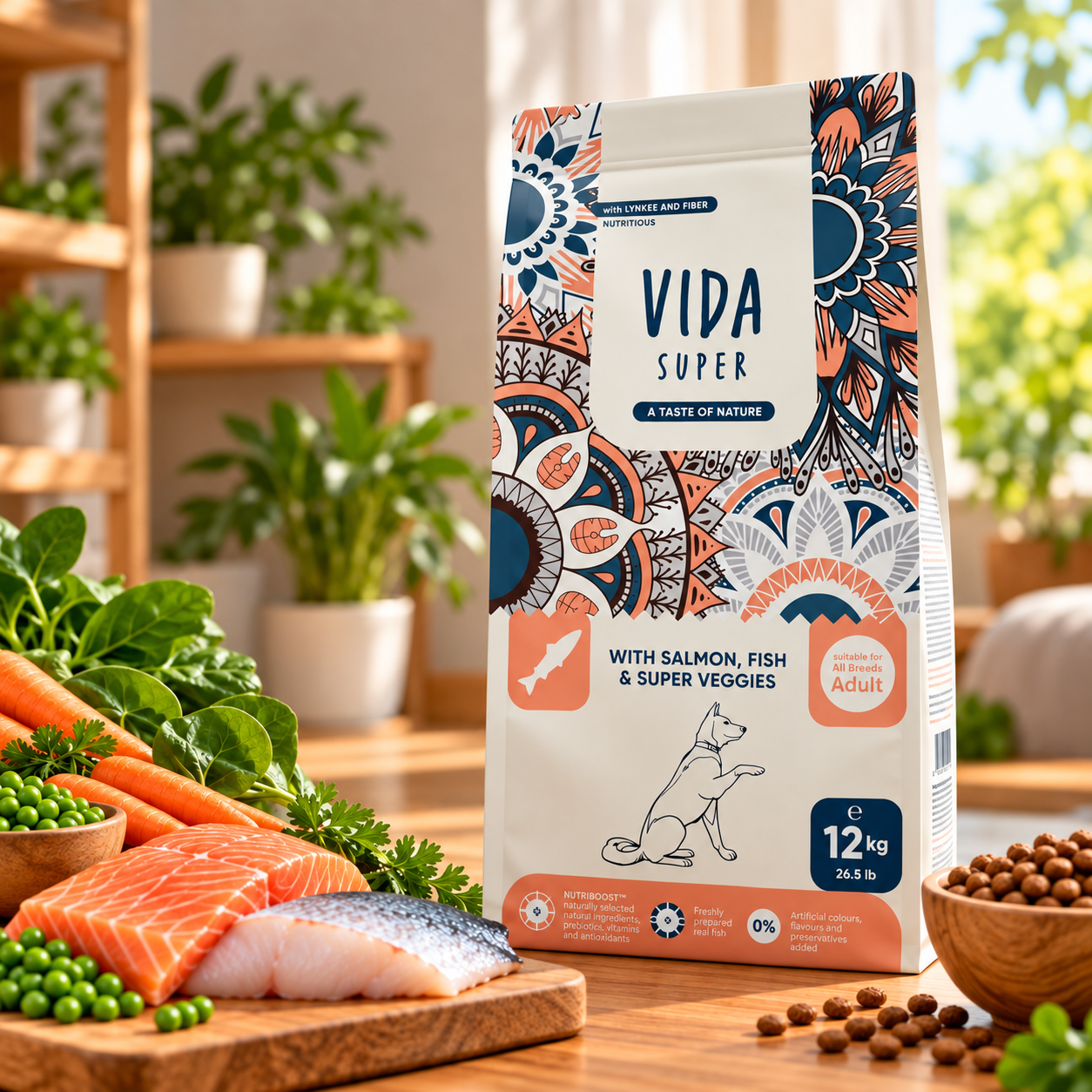 Vida With Salmon,Fish & Super Veggies 12kg